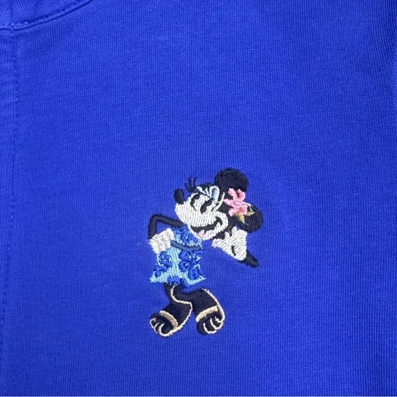 🔥Tommy Bahama Disney Zip Pullover Womens XS Tropical Minnie Mouse Emboidery - Picture 2 of 12